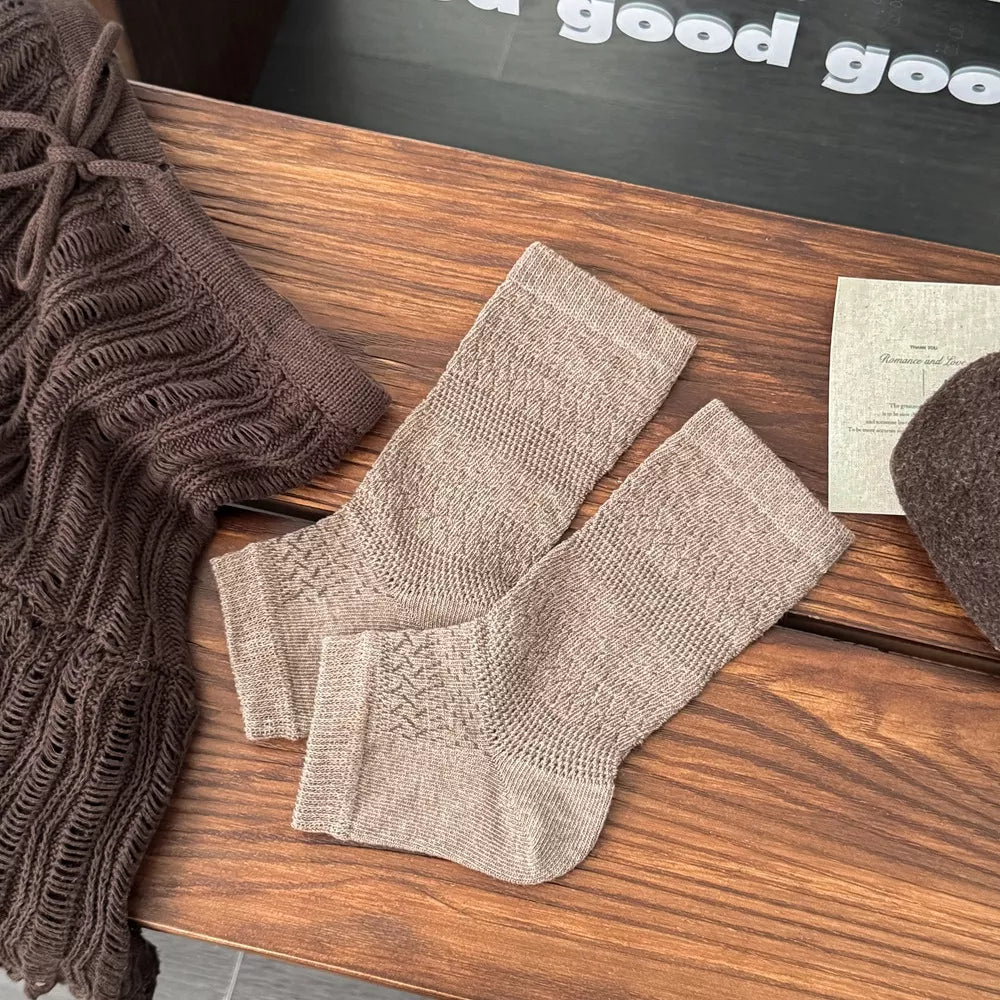 Stirrup Textured Socks - Khaki
