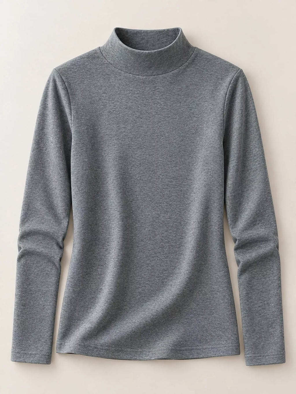 Full Size Slim-Fit Mock Neck Long Sleeve Basic T-Shirt Plus Size