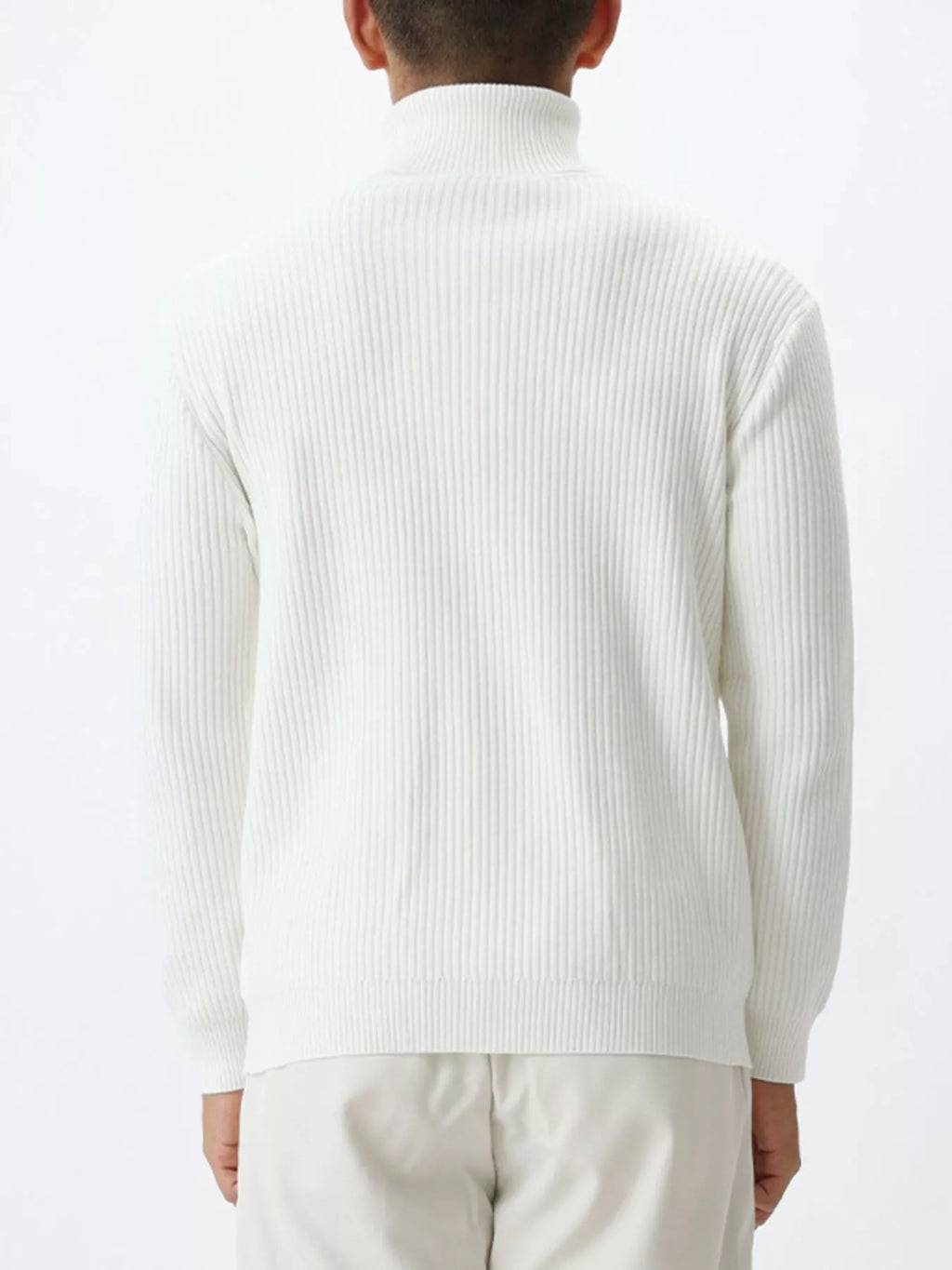 Men's Plus Size Ribbed Knit Turtleneck Sweater