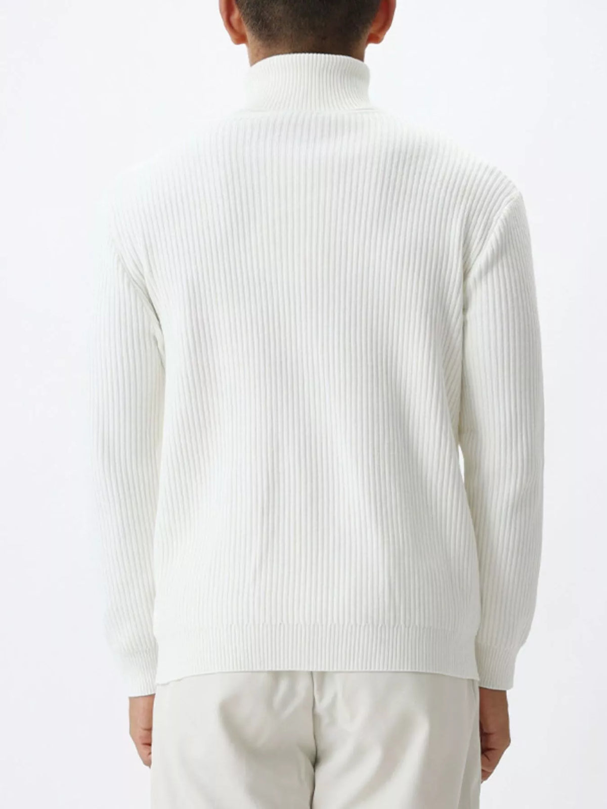 Men's Plus Size Ribbed Knit Turtleneck Sweater