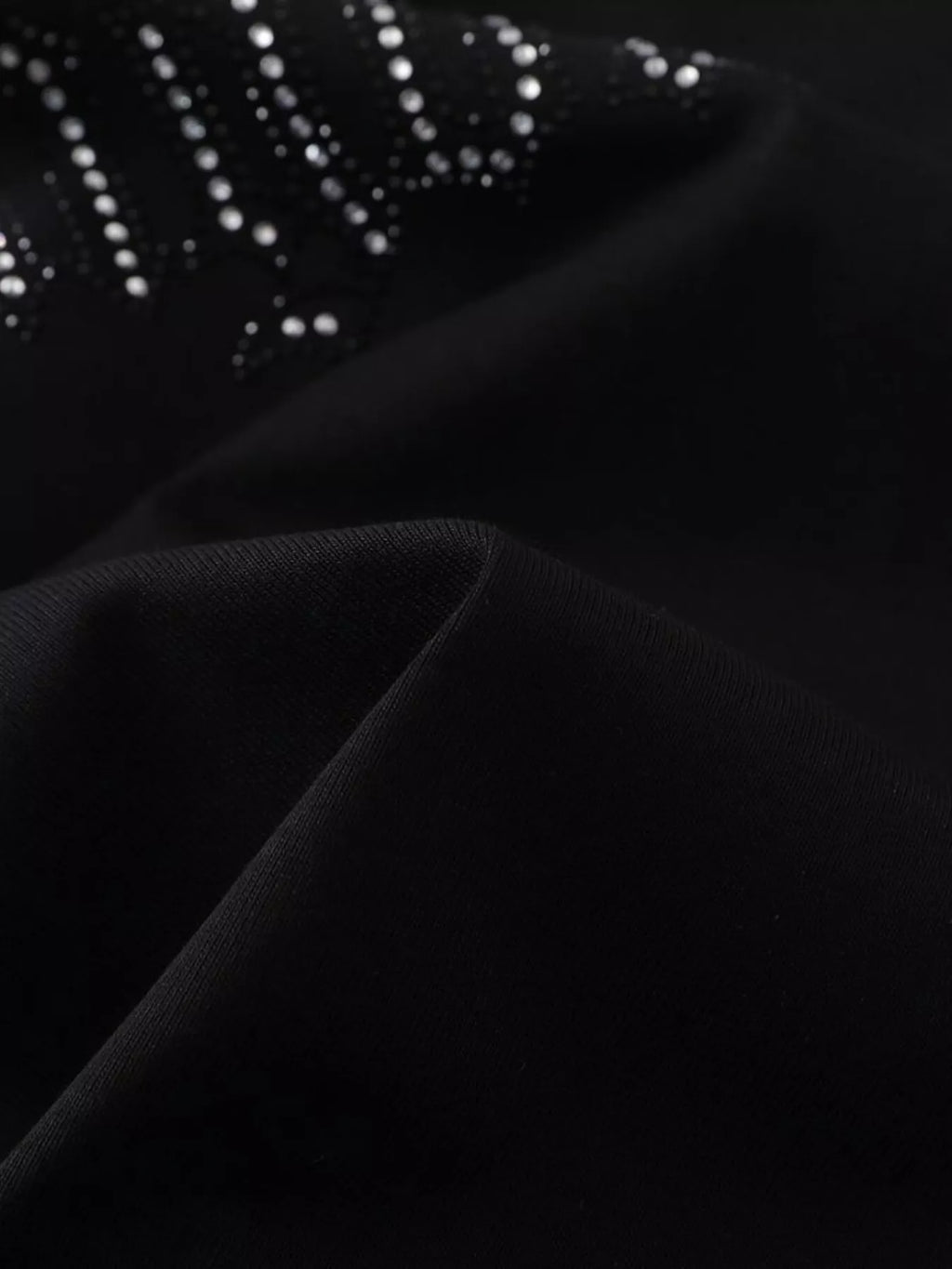 Men's Rhinestone Mock Neck T-Shirt