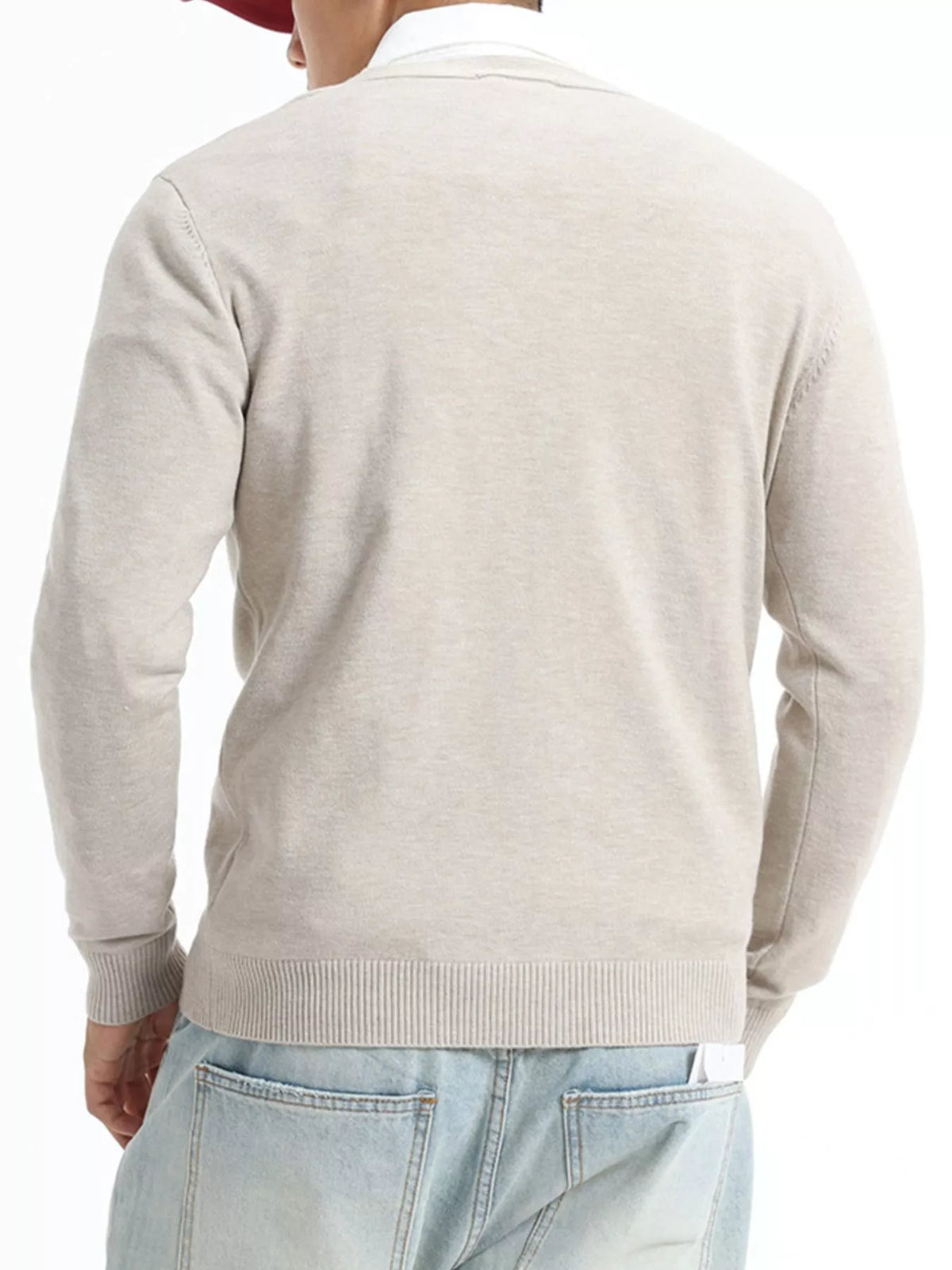 Men's Plus Size Button-Down Knit Cardigan
