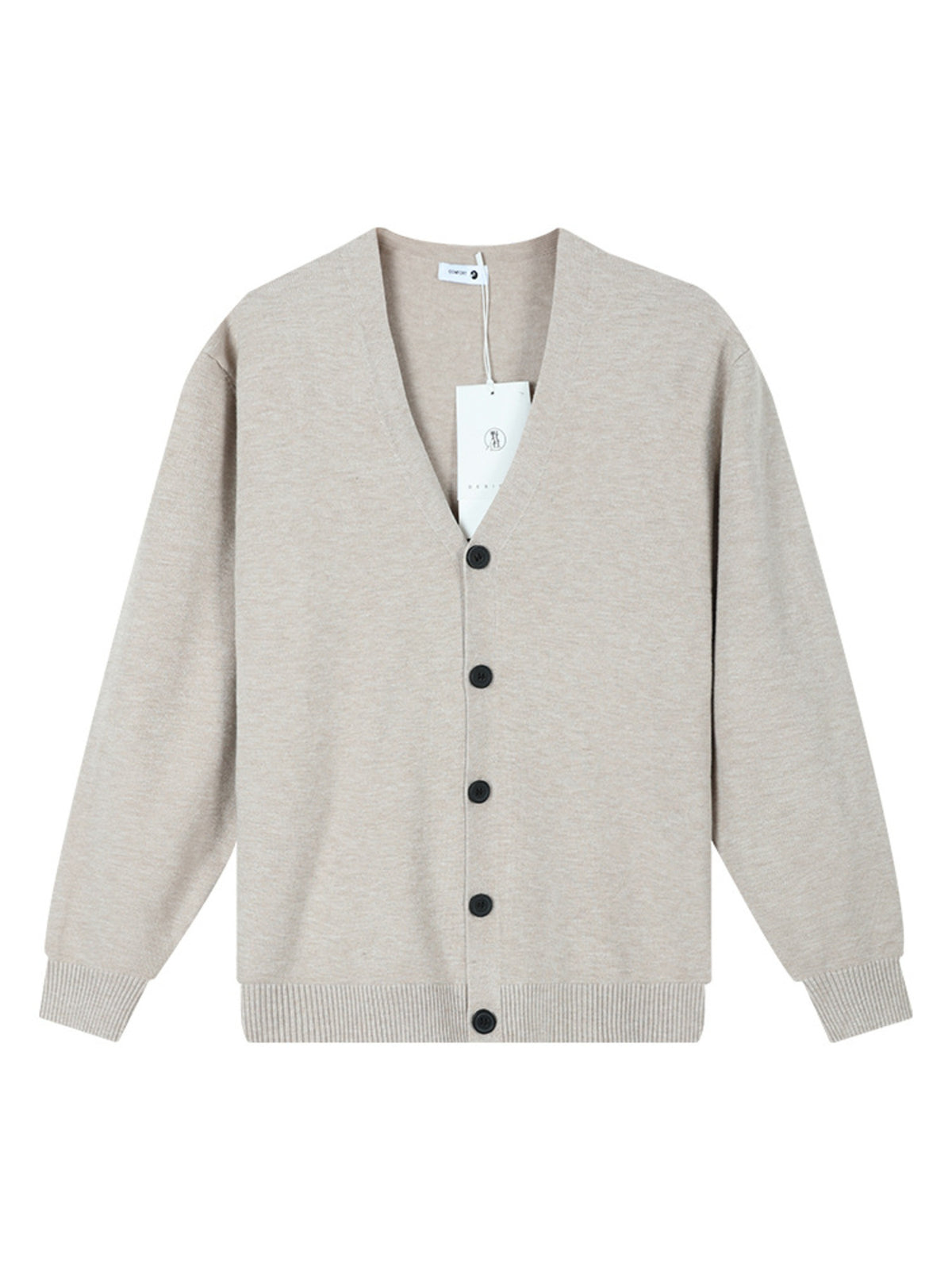 Men's Plus Size Button-Down Knit Cardigan