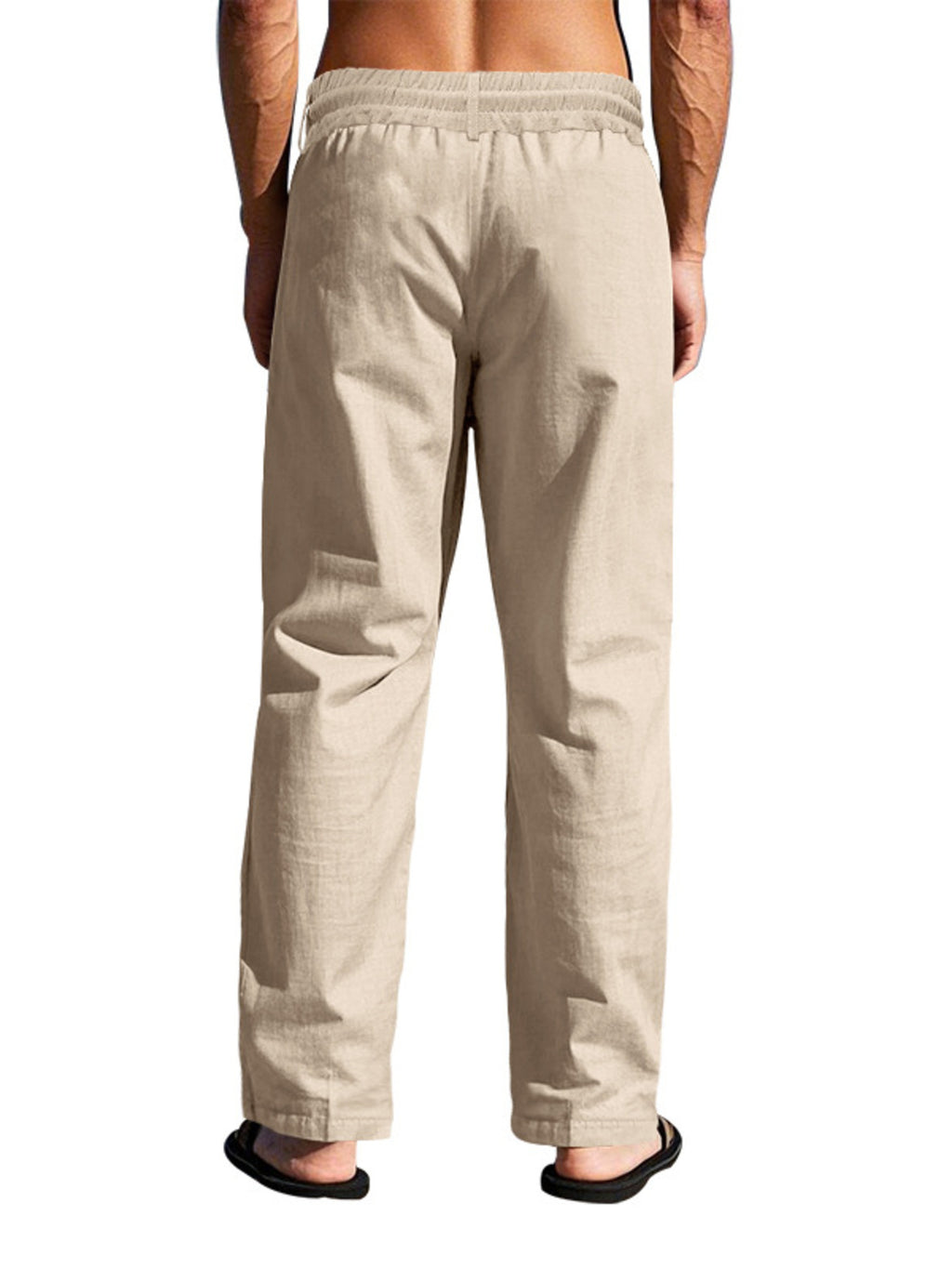 Men's Full Size Drawstring Elastic Waist Loose Fit Pants Plus Size
