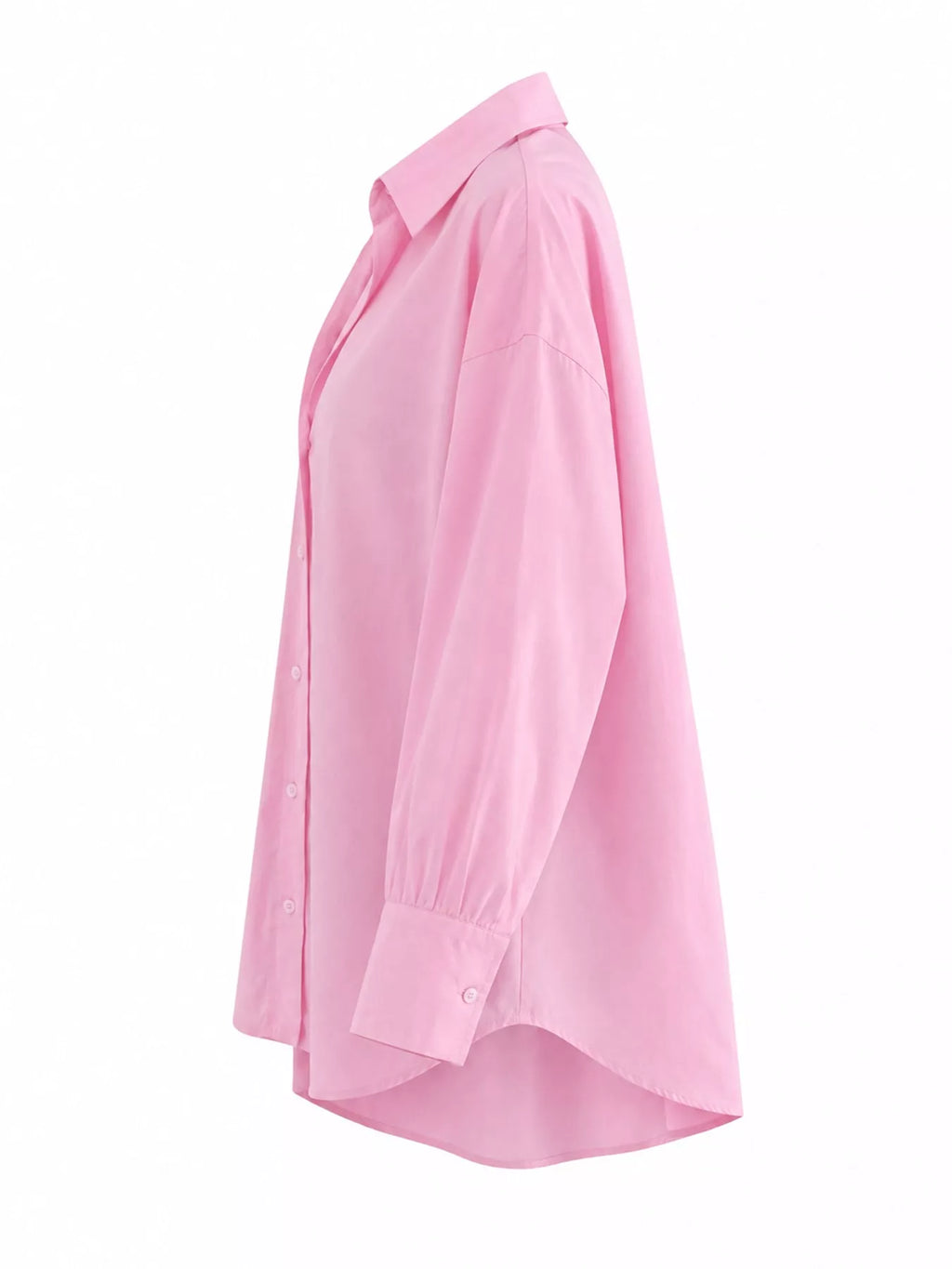 Full Size Oversized Button-Down Long Sleeve Shirt Plus Size
