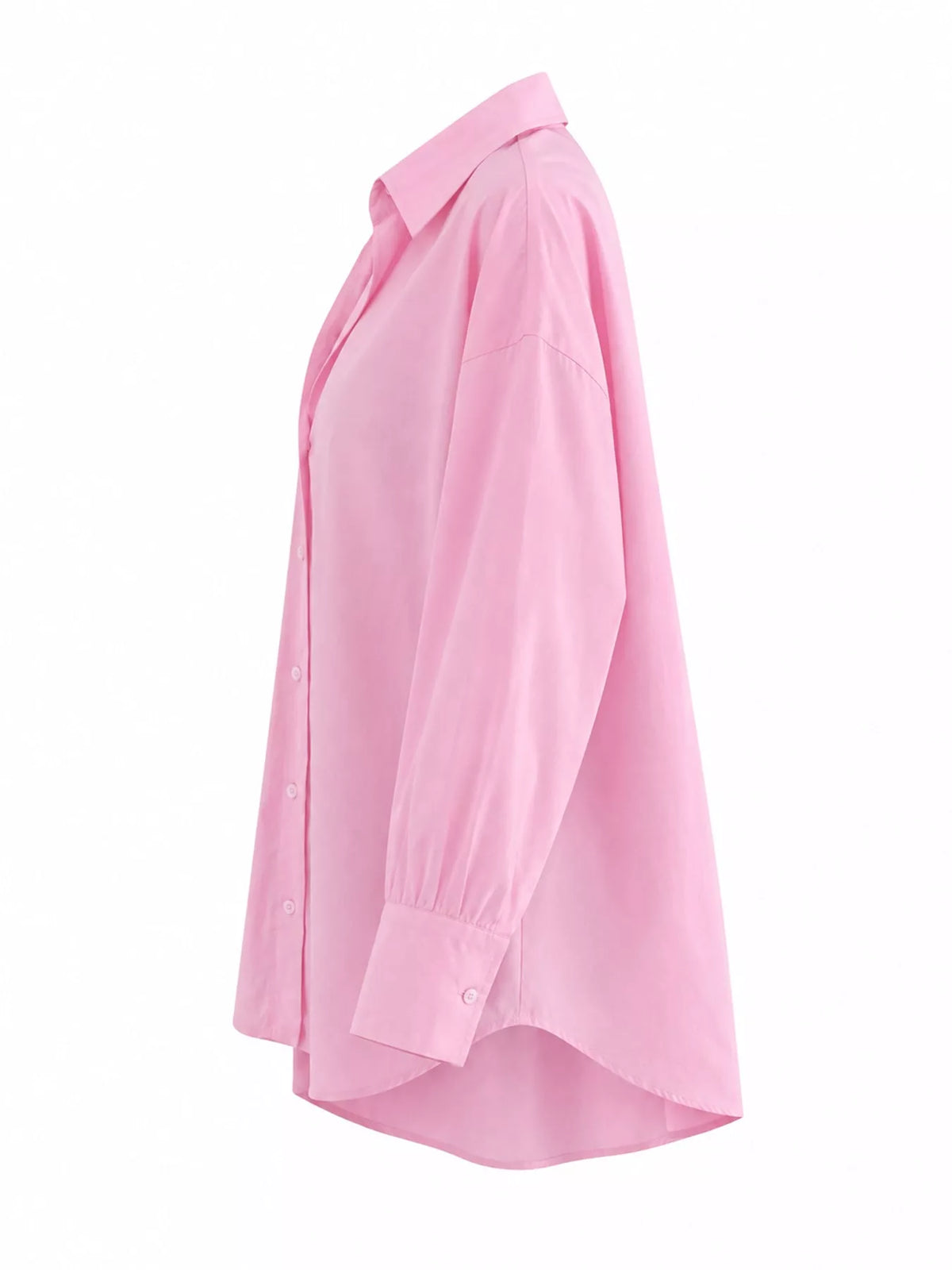 Full Size Oversized Button-Down Long Sleeve Shirt Plus Size
