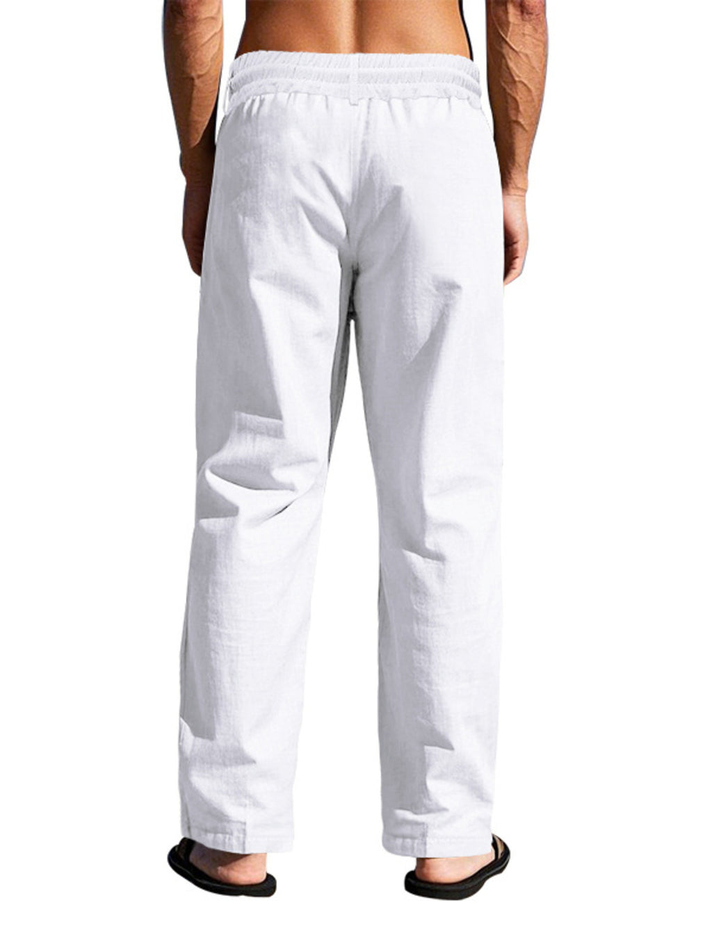 Men's Full Size Drawstring Elastic Waist Loose Fit Pants Plus Size