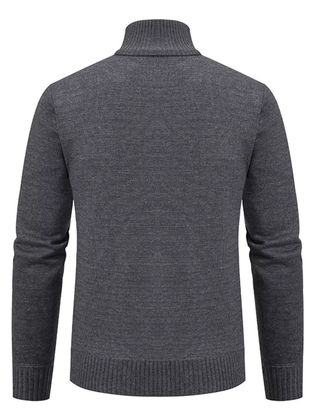 Men's Plus Size Stand-Collar Full-Zip Cable Knit Cardigan