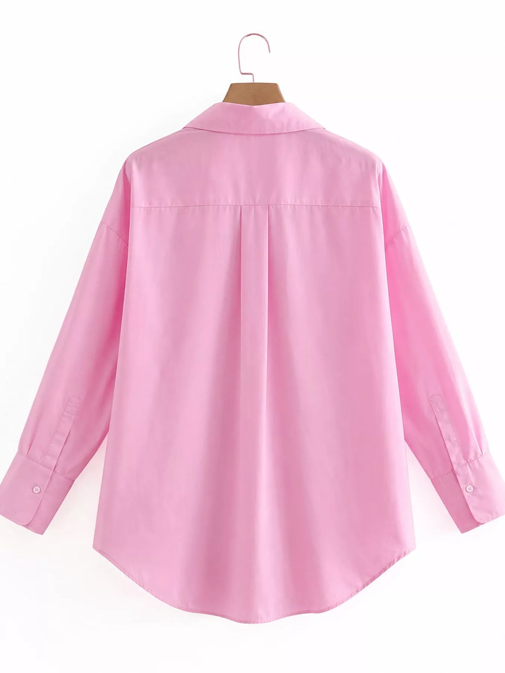 Full Size Oversized Button-Down Long Sleeve Shirt Plus Size