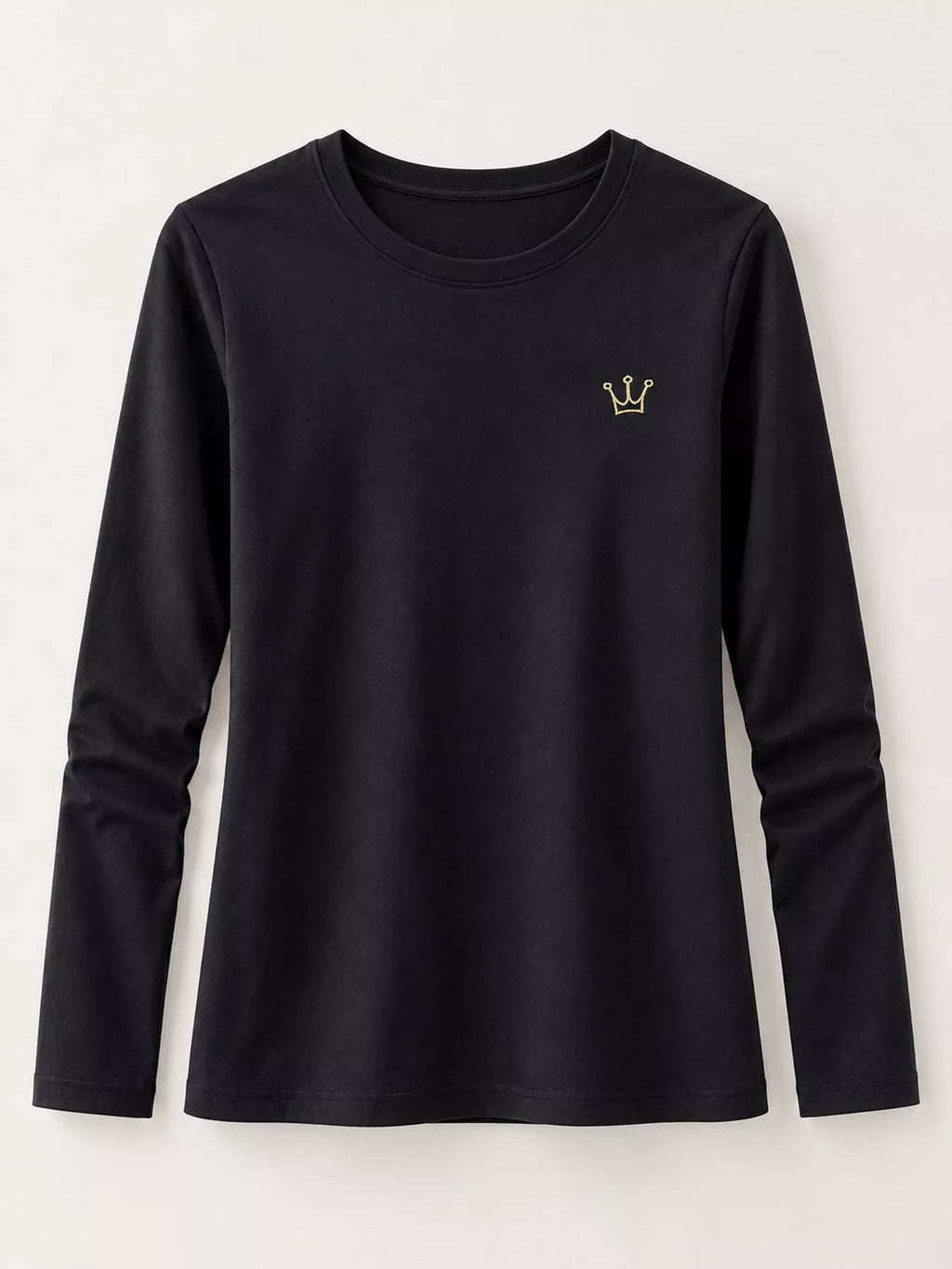 Full Size Crown Long Sleeve T-Shirt Plus Size