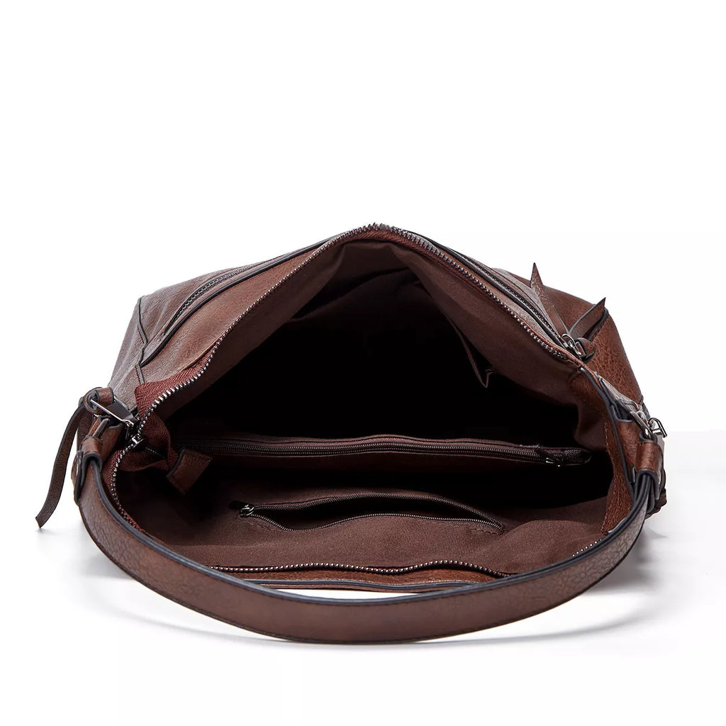 PU Leather Hobo Shoulder Bag