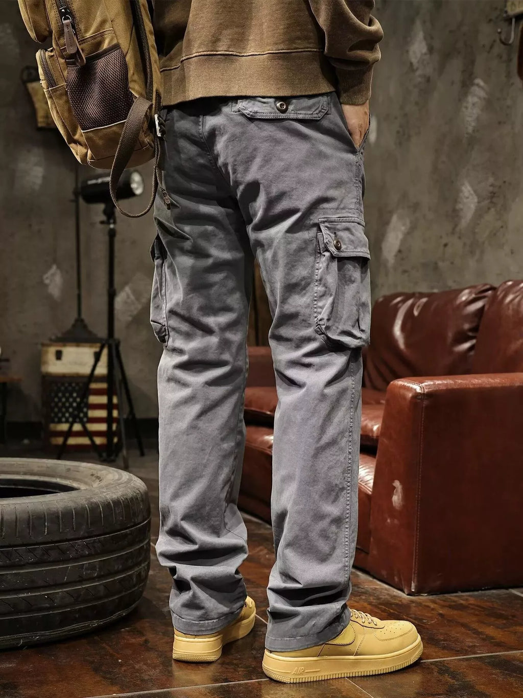Men's Plus Size Multi-Pocket Cargo Pants