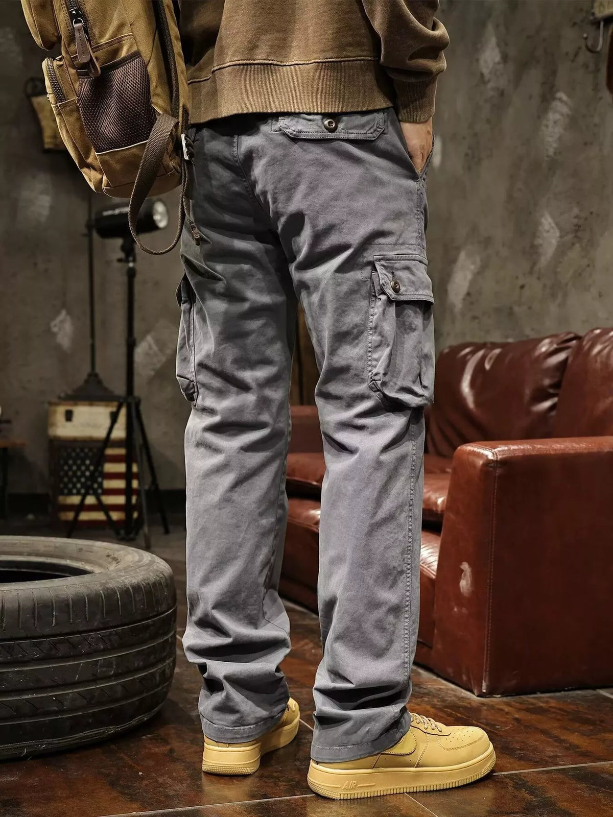 Men's Plus Size Multi-Pocket Cargo Pants