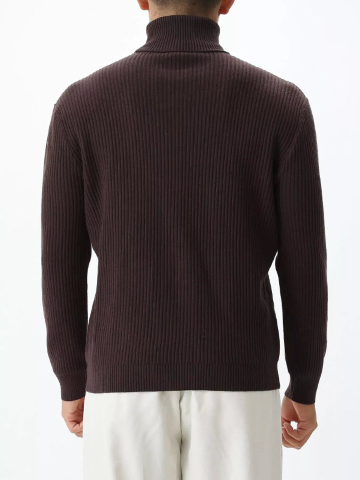 Men's Plus Size Ribbed Knit Turtleneck Sweater