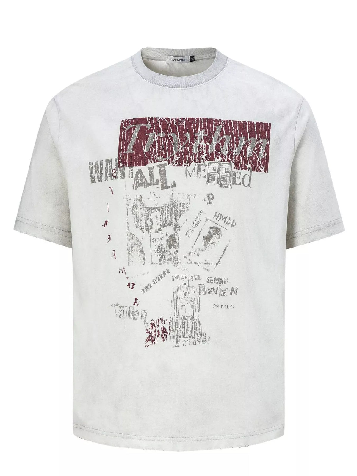 Men's Vintage Graphic Oversized T-Shirt - White