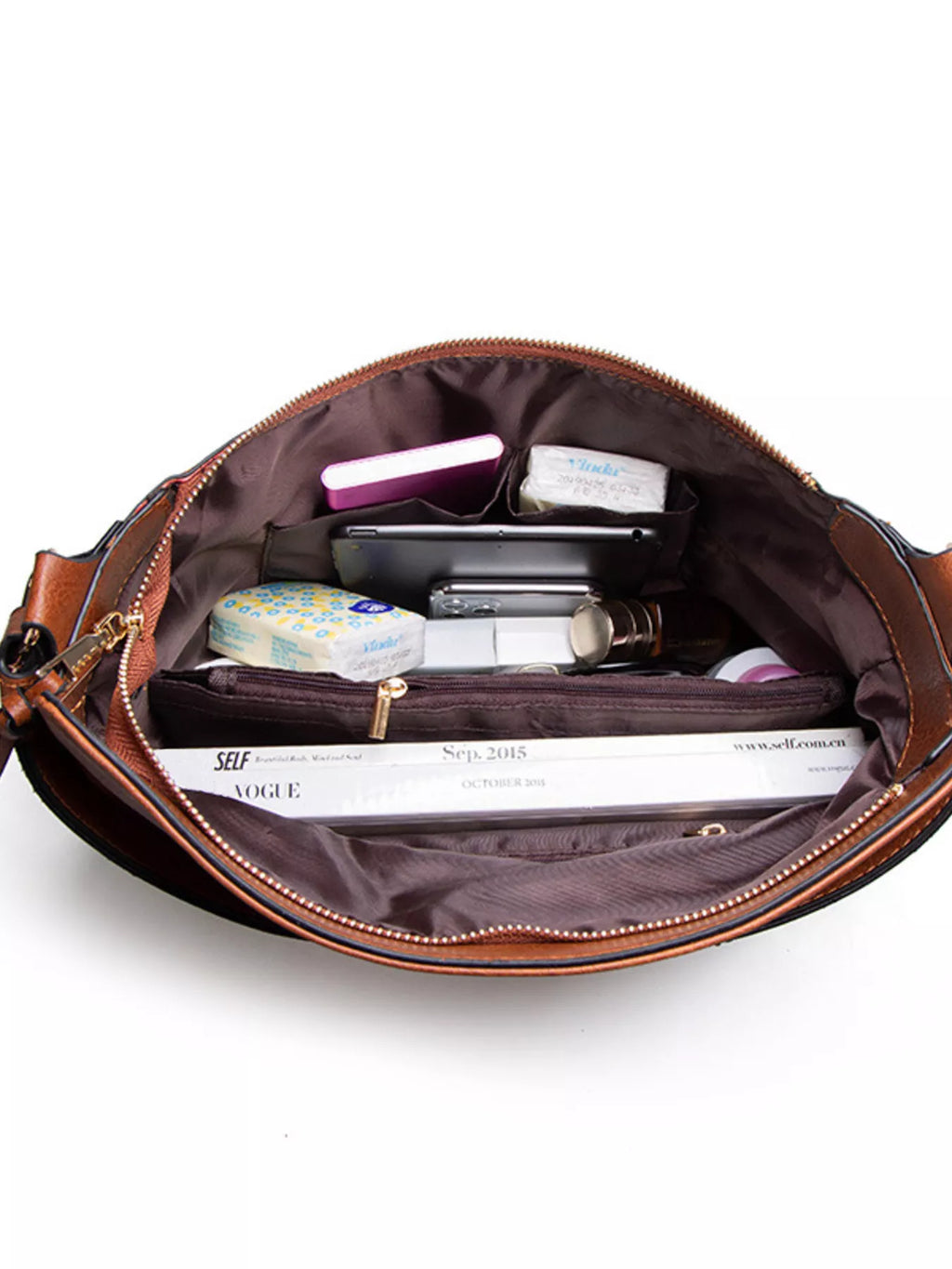 Classic Minimalist PU Leather Shoulder Bag with Spacious Capacity