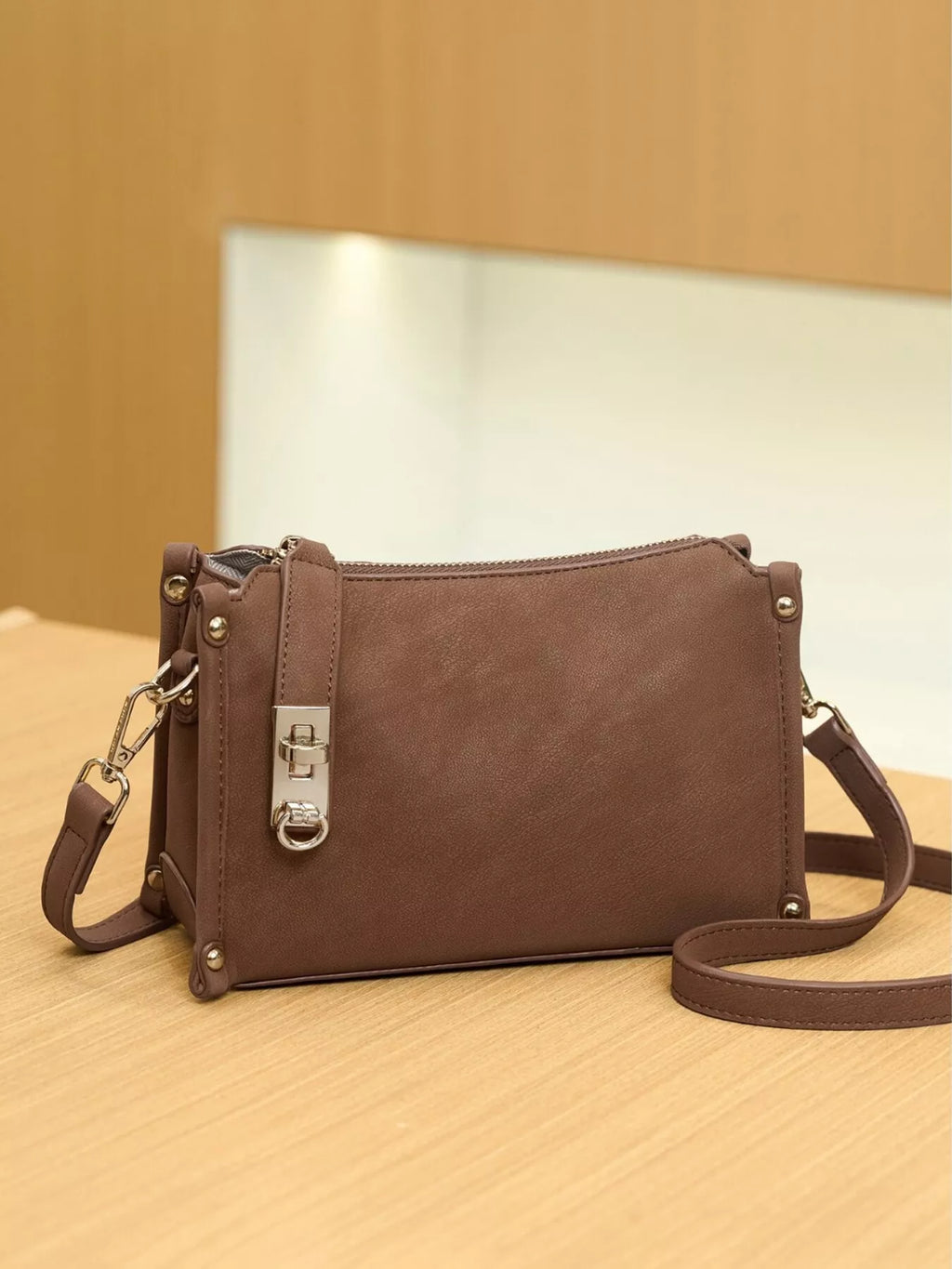 Buckle Detail Crossbody Bag