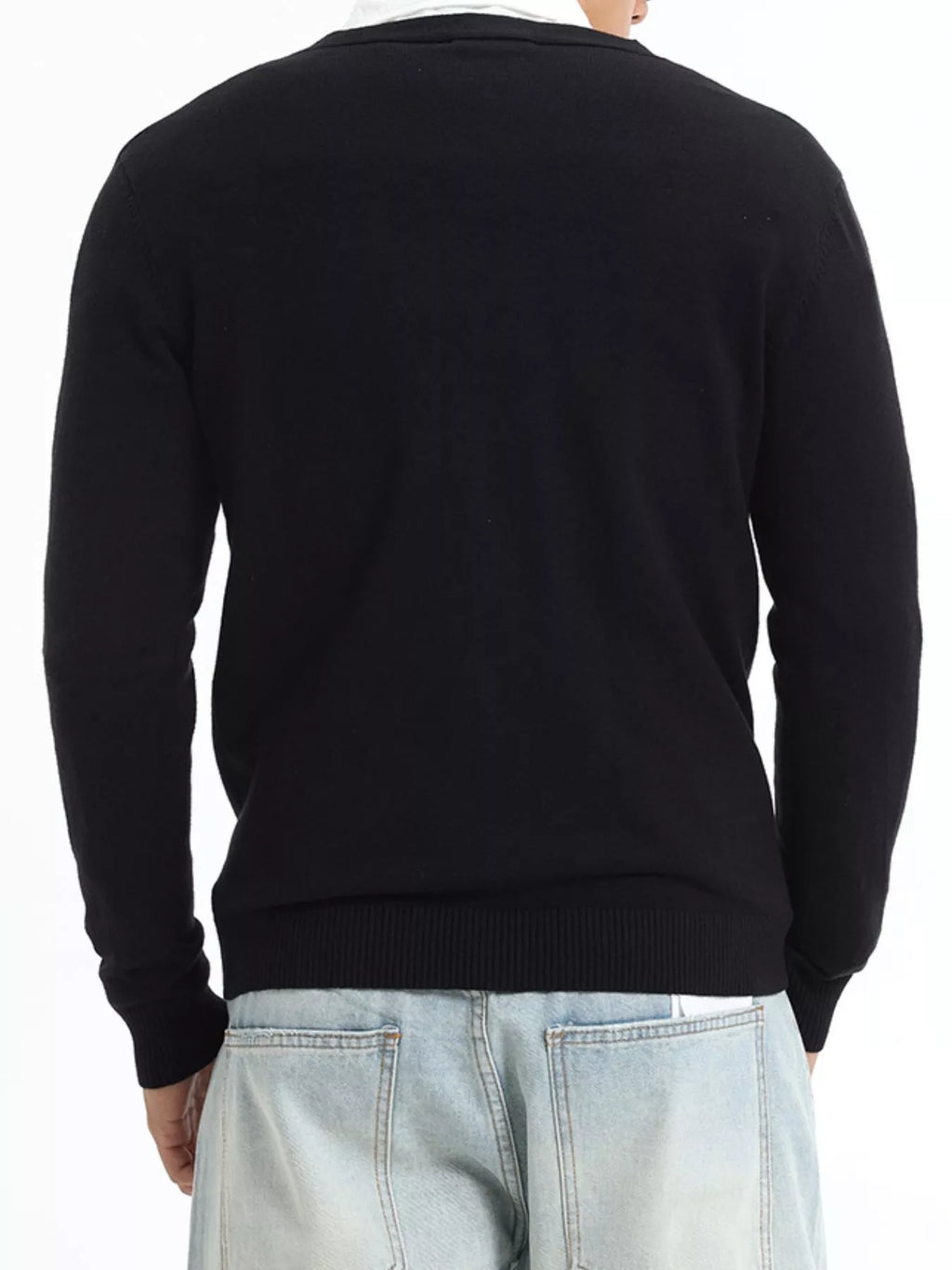 Men's Plus Size Button-Down Knit Cardigan