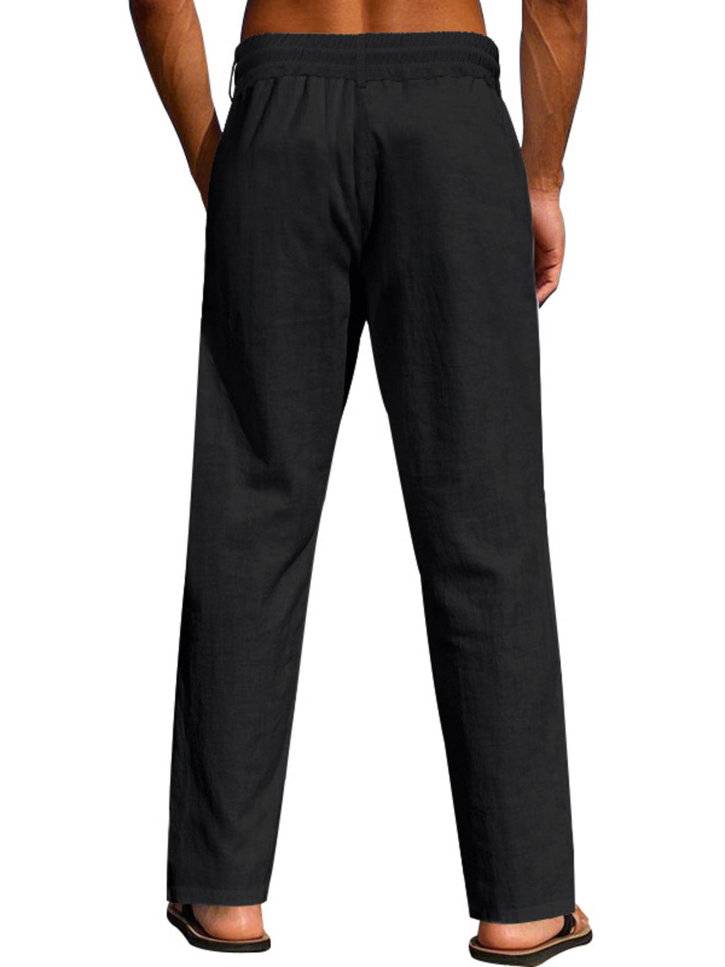 Men's Full Size Drawstring Elastic Waist Loose Fit Pants Plus Size