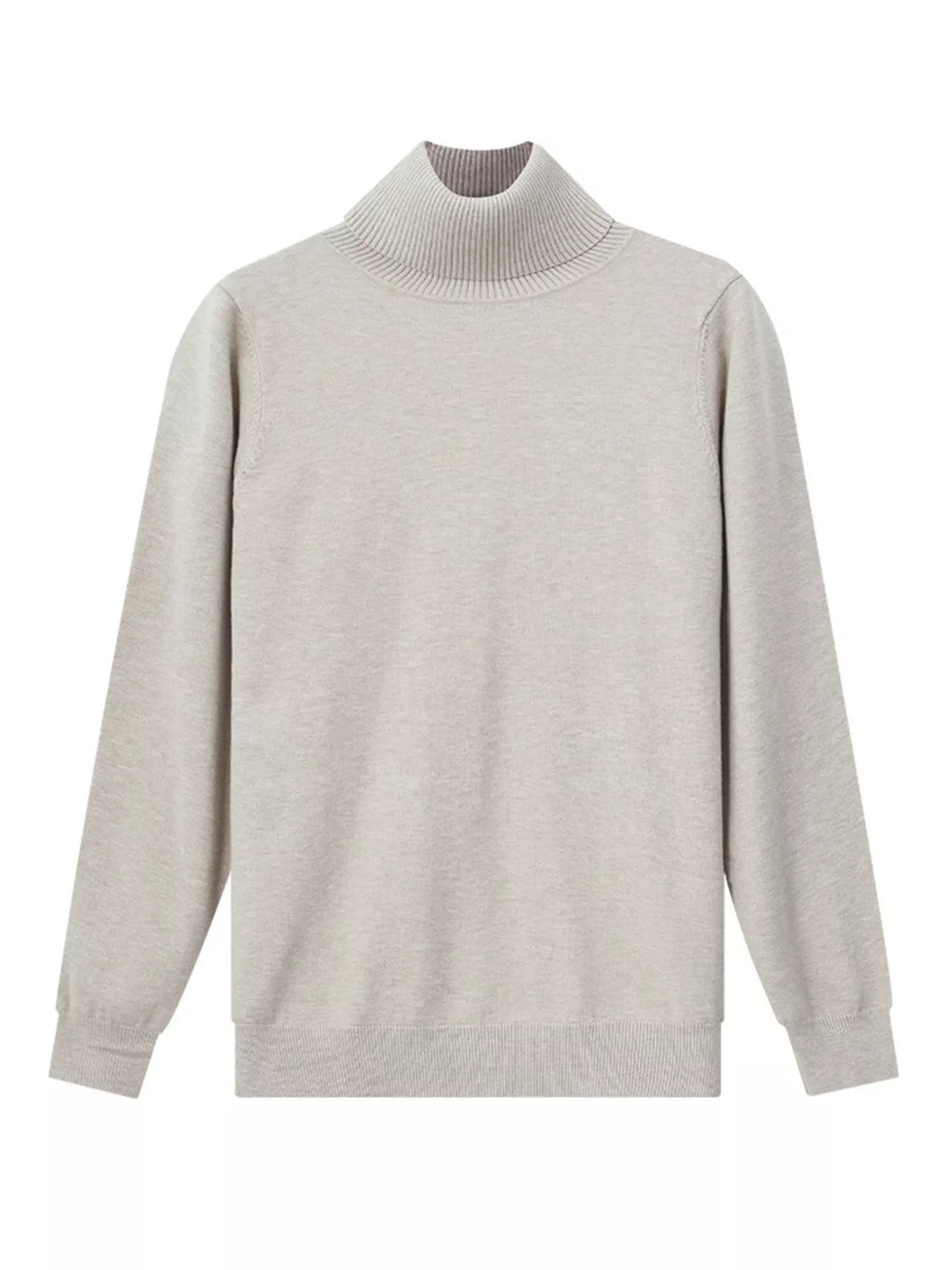 Men's Plus Size Slim-Fit Ribbed Turtleneck Sweater