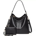 PU Leather Crossbody Bag - Black