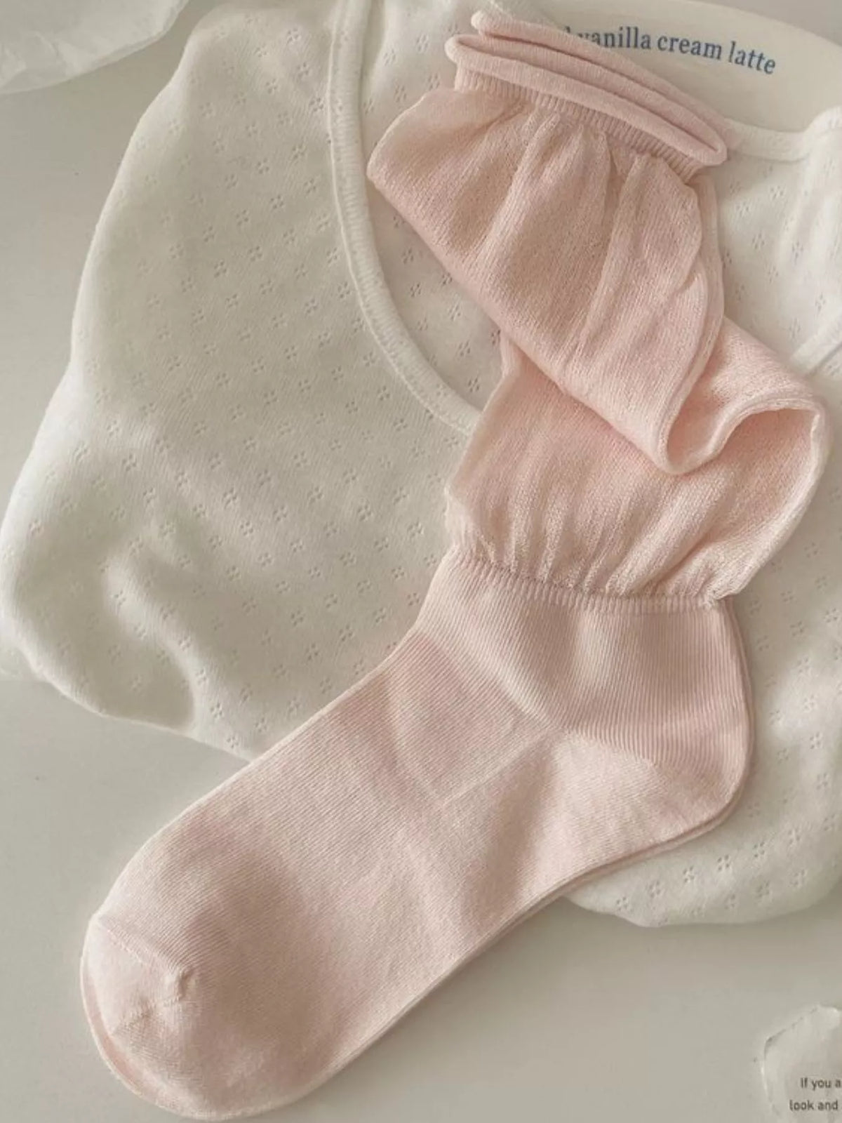 Breathable Crew Socks - Pink