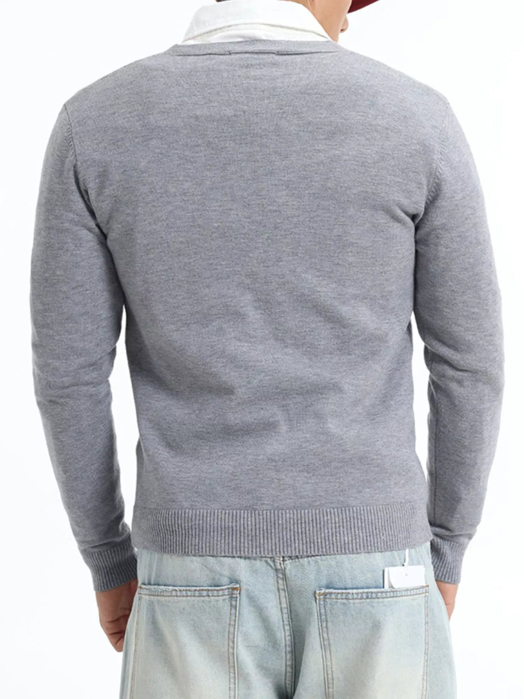 Men's Plus Size Button-Down Knit Cardigan