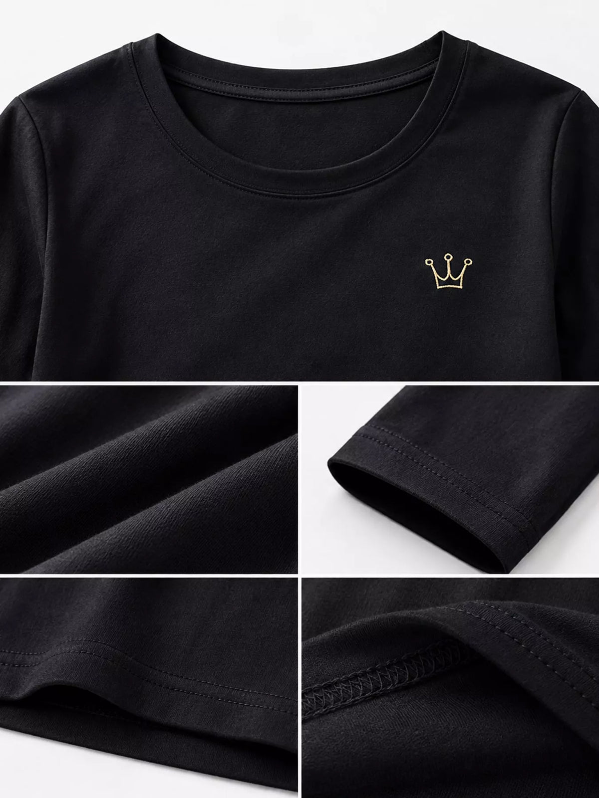 Full Size Crown Long Sleeve T-Shirt Plus Size