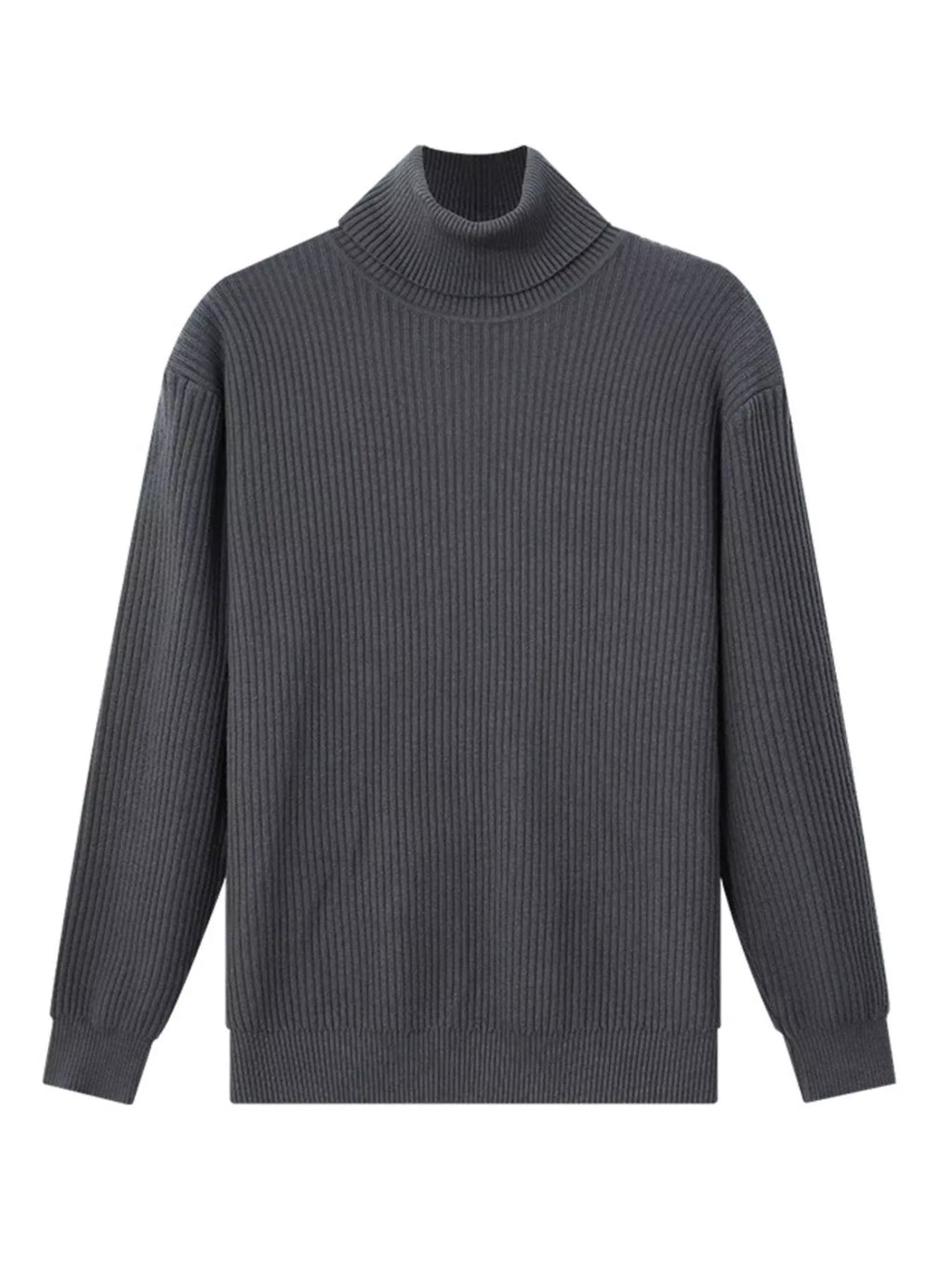 Men's Plus Size Ribbed Knit Turtleneck Sweater
