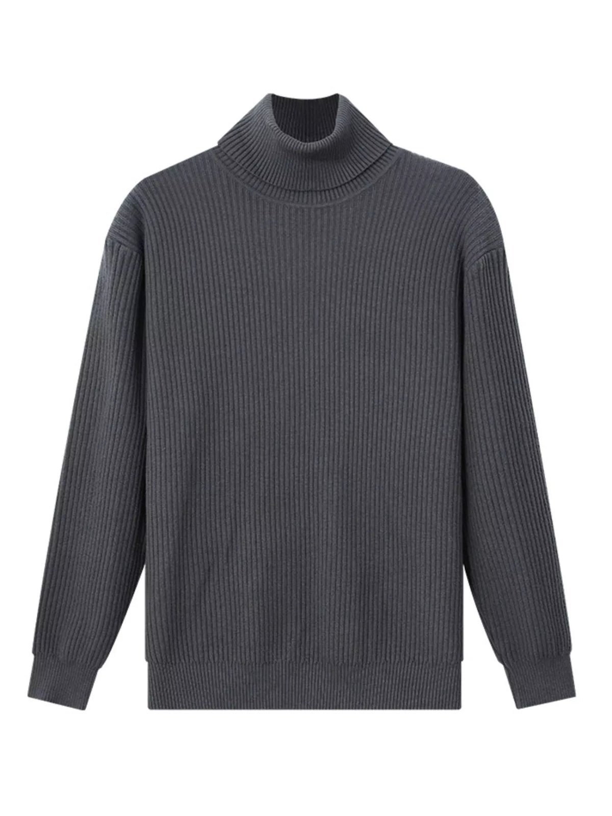 Men's Plus Size Ribbed Knit Turtleneck Sweater