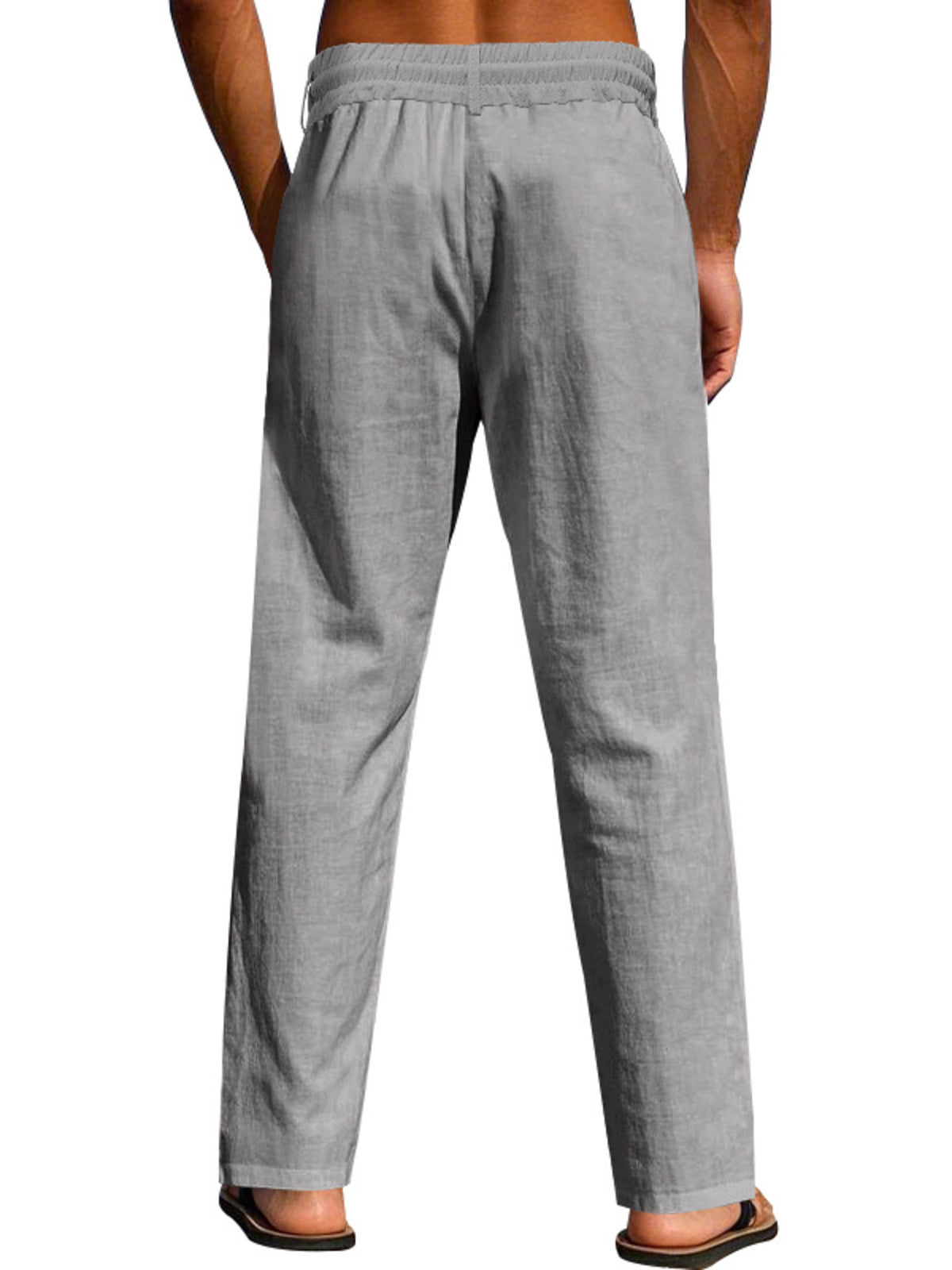 Men's Full Size Drawstring Elastic Waist Loose Fit Pants Plus Size