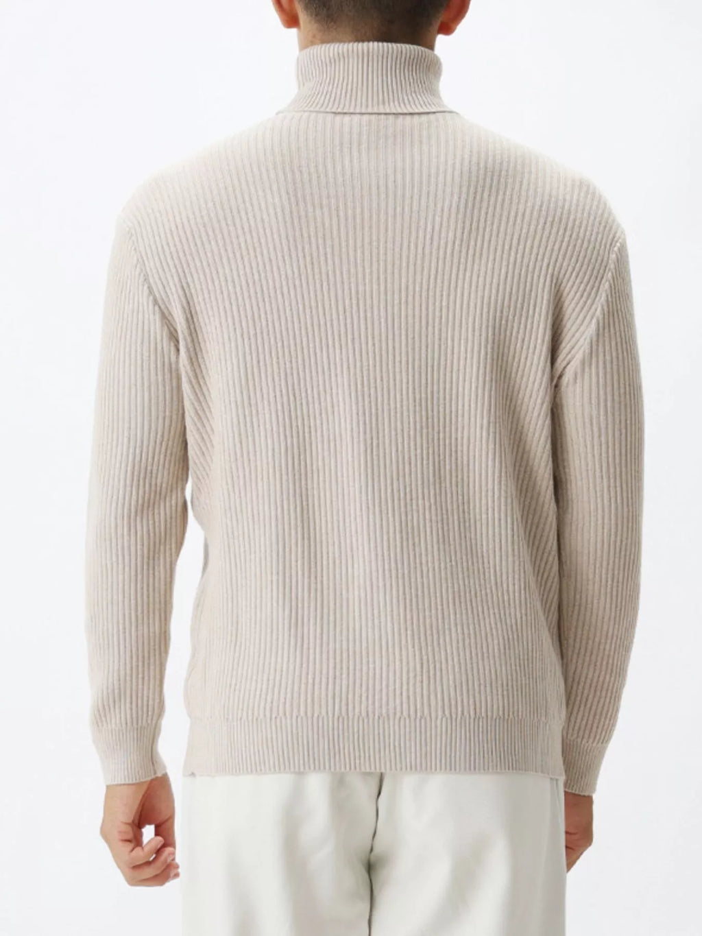 Men's Plus Size Ribbed Knit Turtleneck Sweater