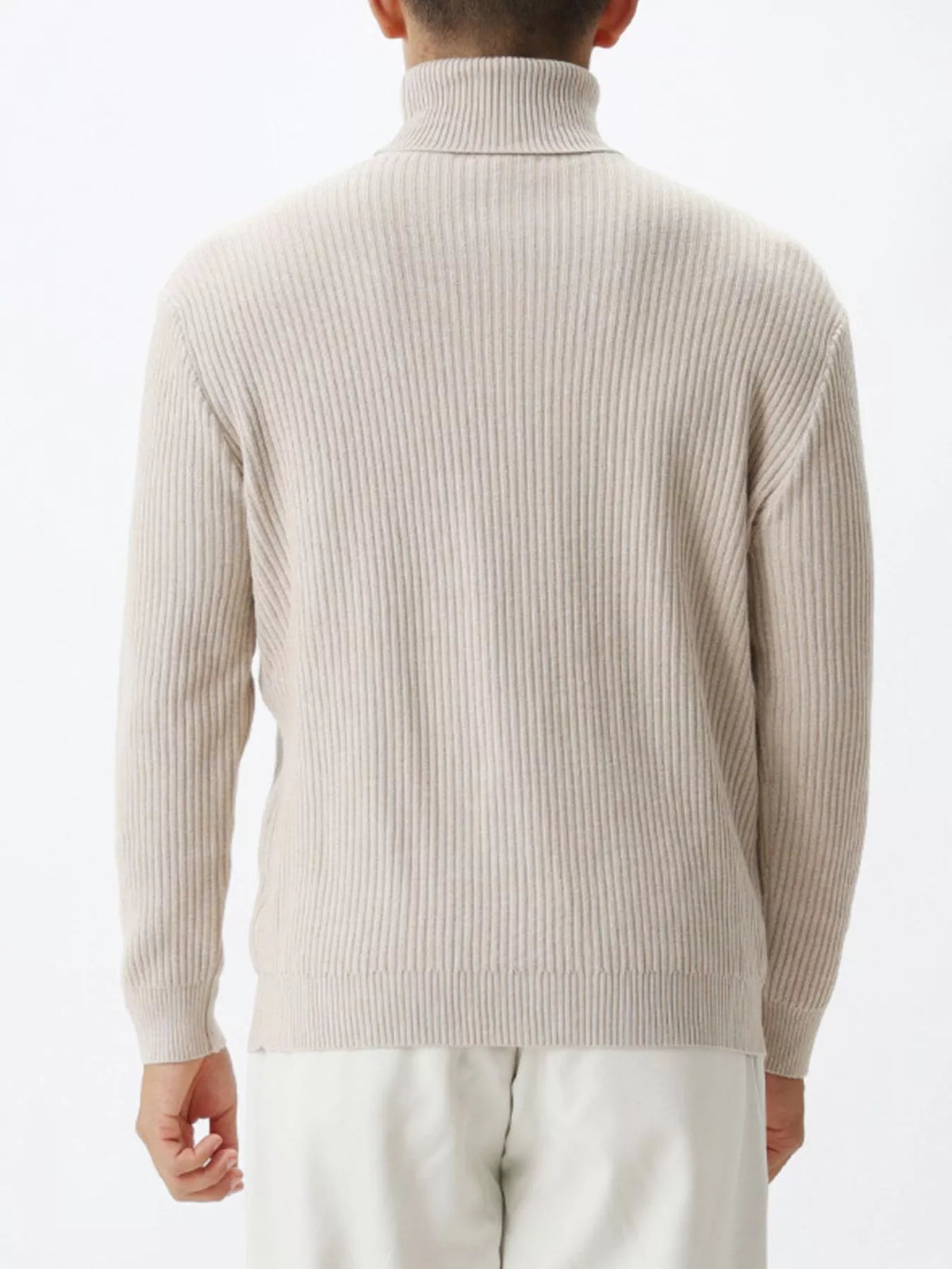 Men's Plus Size Ribbed Knit Turtleneck Sweater
