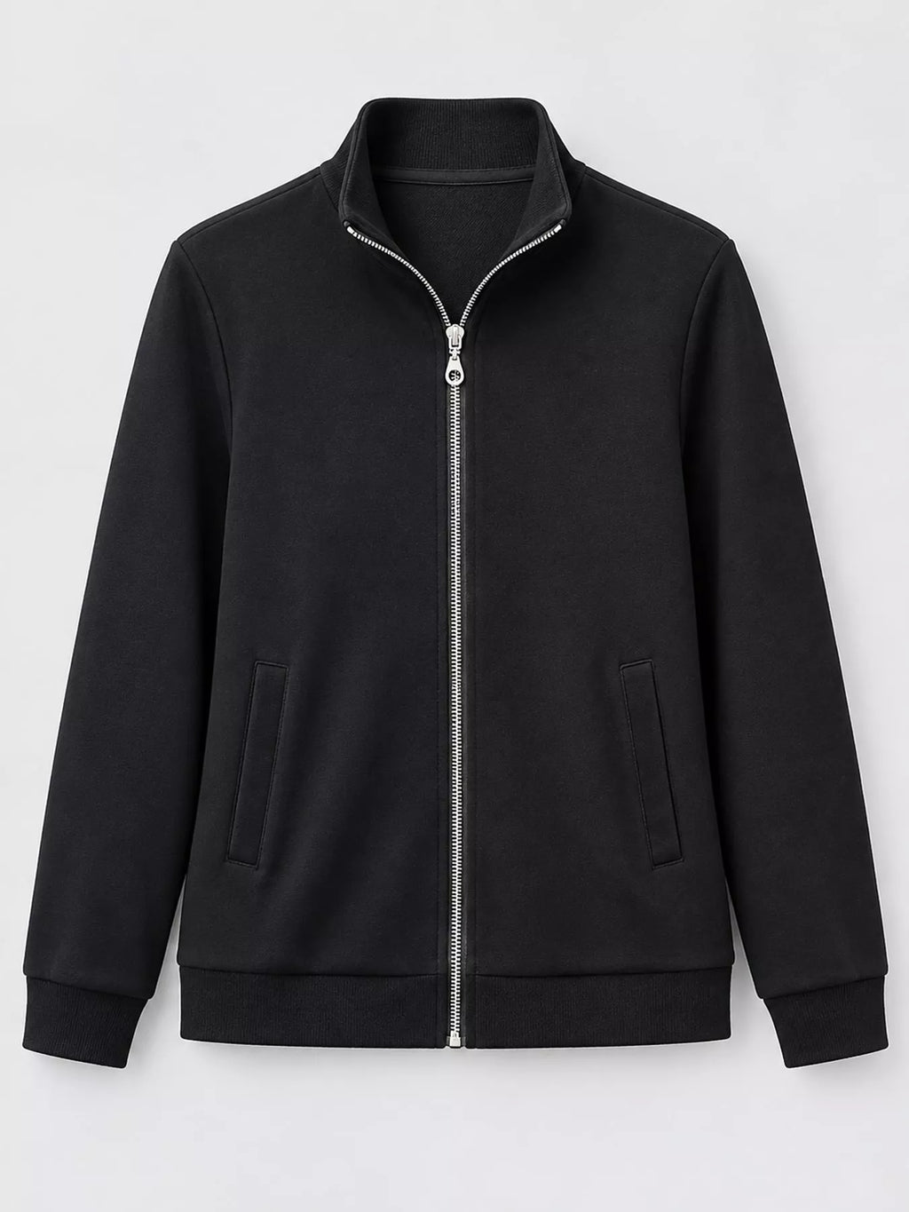 Full Size Stand-Collar Zip-Up Sweatshirt Plus Size