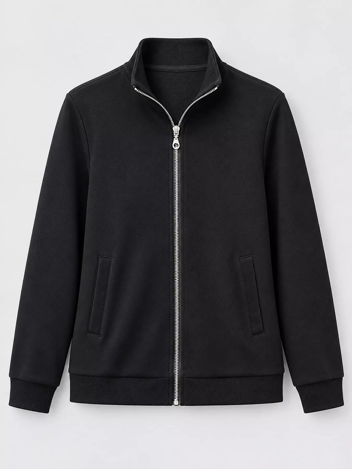Full Size Stand-Collar Zip-Up Sweatshirt Plus Size