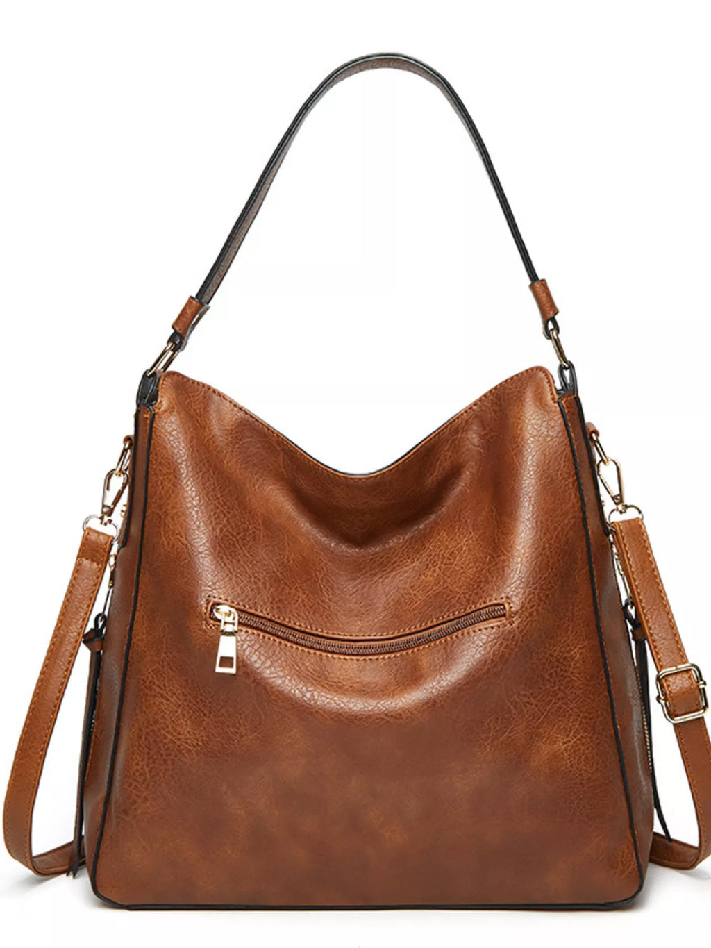 Classic Minimalist PU Leather Shoulder Bag with Spacious Capacity