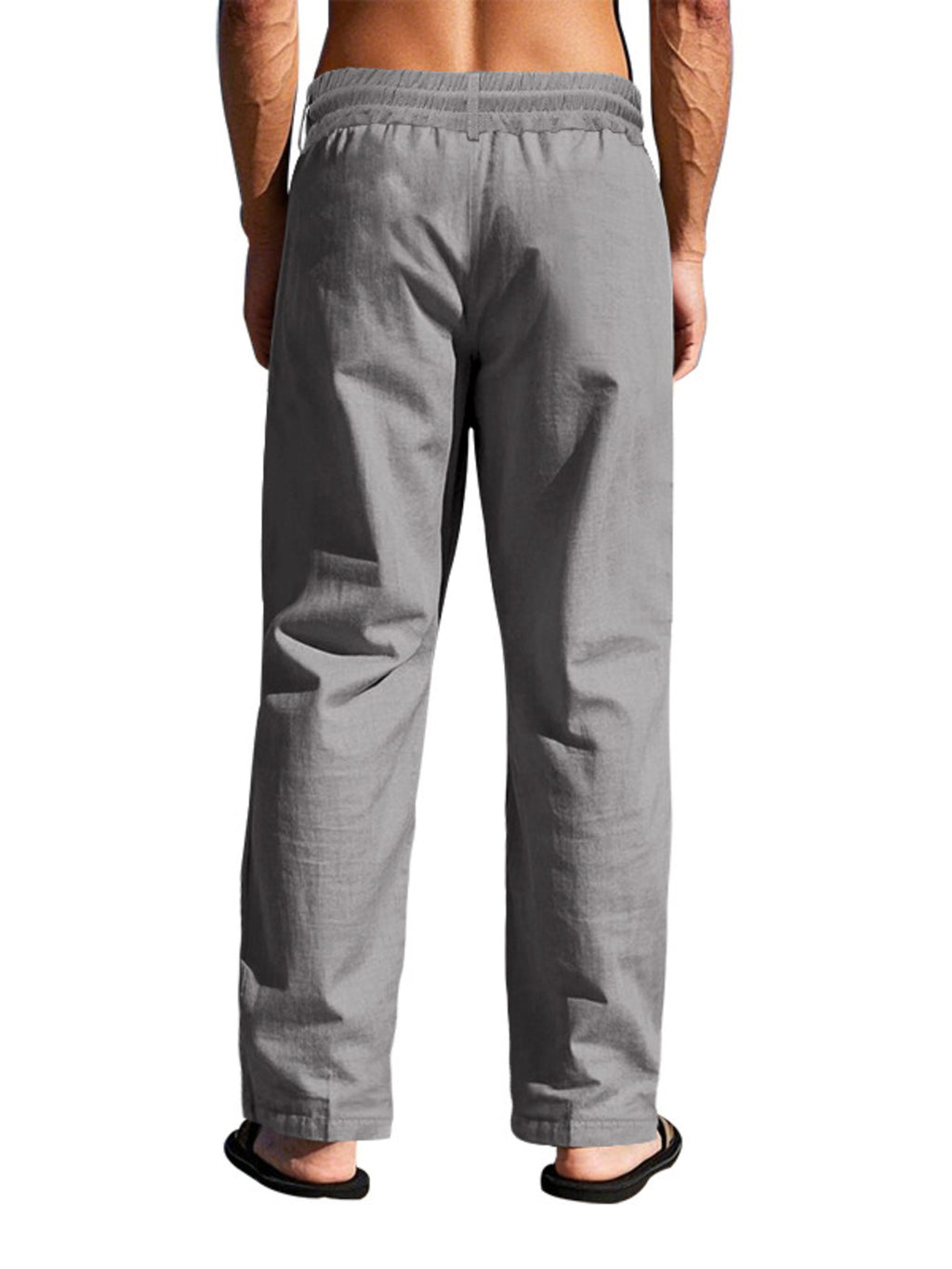 Men's Full Size Drawstring Elastic Waist Loose Fit Pants Plus Size