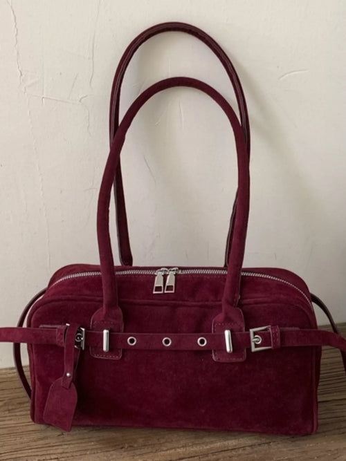 Buckle Decor Shoulder Bag