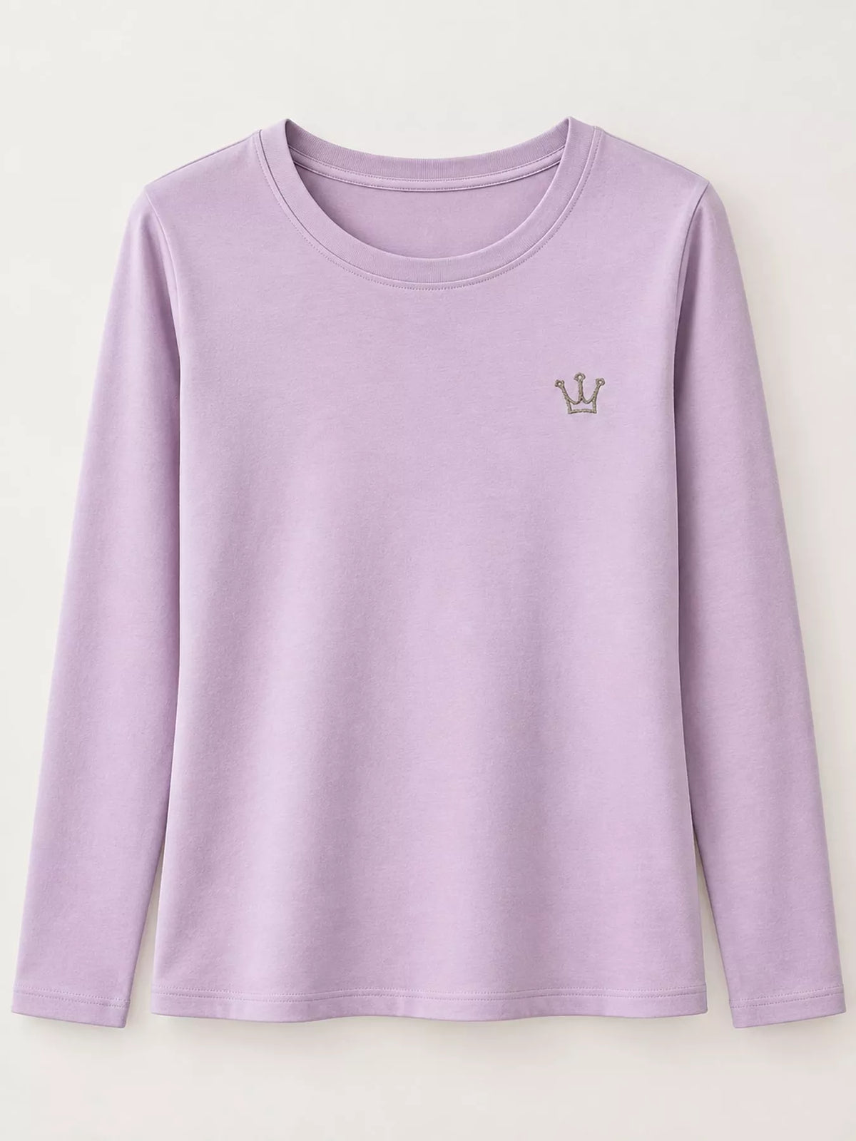 Full Size Crown Long Sleeve T-Shirt Plus Size