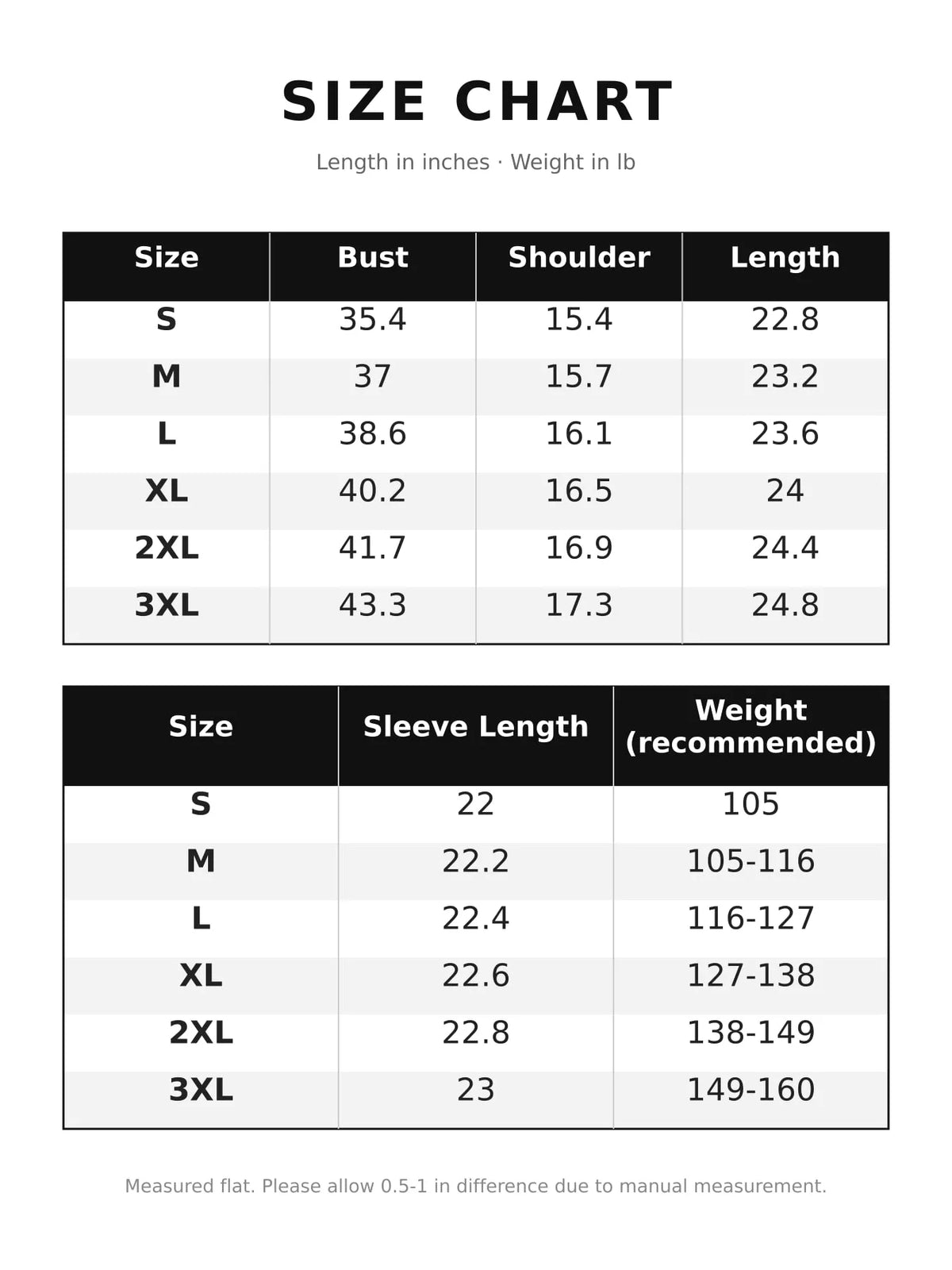 Full Size Stand-Collar Zip-Up Sweatshirt Plus Size - Size Chart