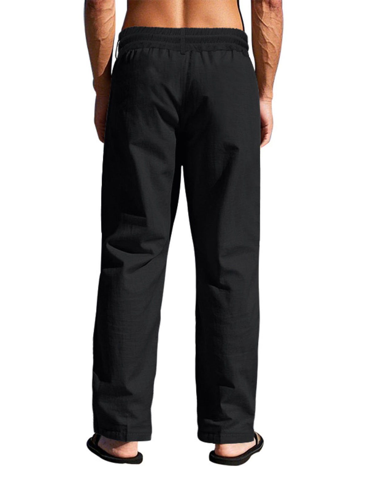 Men's Full Size Drawstring Elastic Waist Loose Fit Pants Plus Size