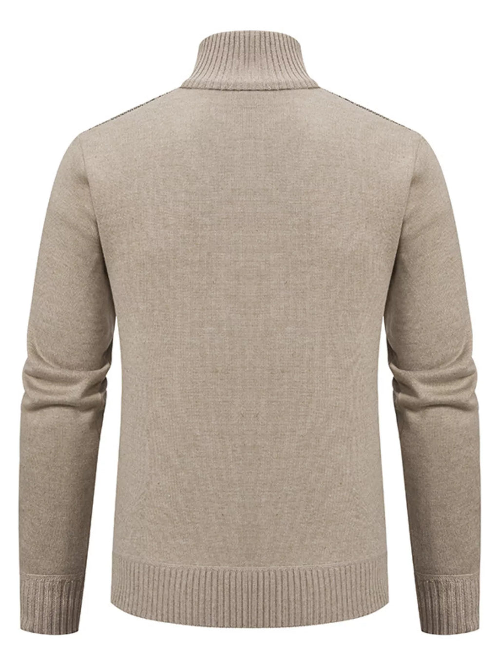 Men's Plus Size Stand-Collar Full-Zip Cable Knit Cardigan